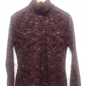 White House Black market lace turtleneck